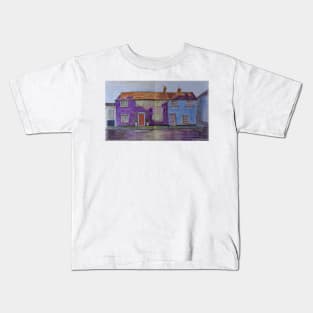 Watercolor Sketch - 3 and 5 Mill End, Thaxted, Essex, UK Kids T-Shirt